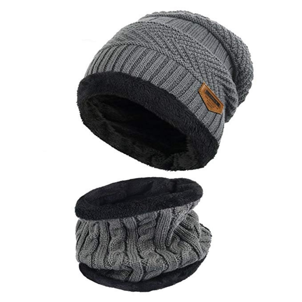 Unisex Winter Beanie Hat with Neck Warmer - Picture 8 of 8